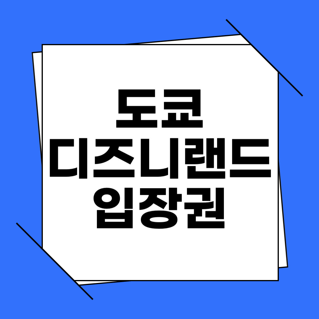 도쿄 디즈니랜드 입장권