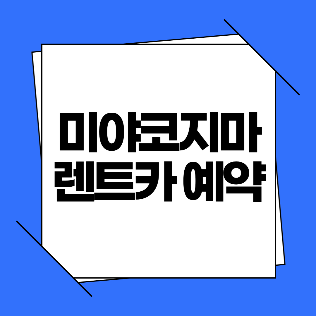 미야코지마 렌트카 예약