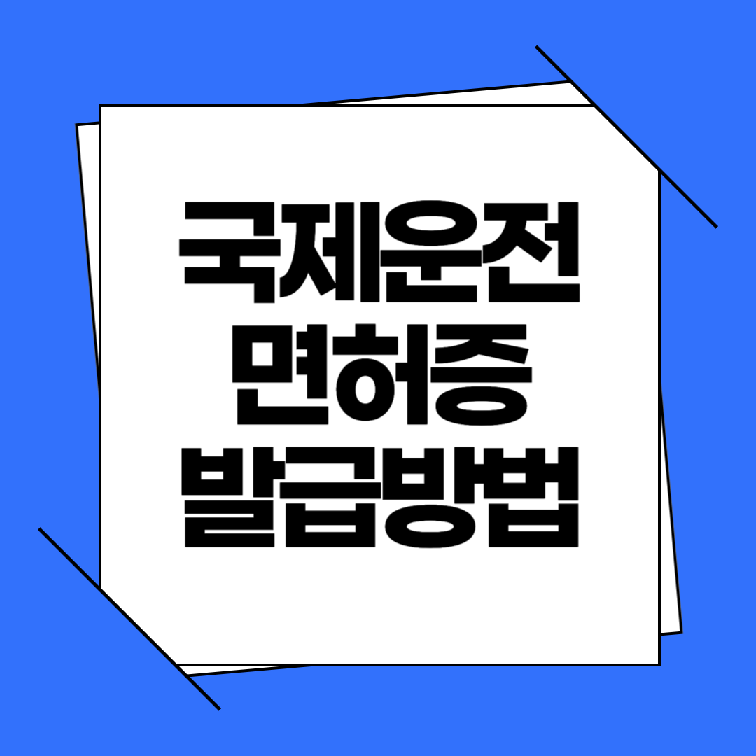 국제운전면허증 발급